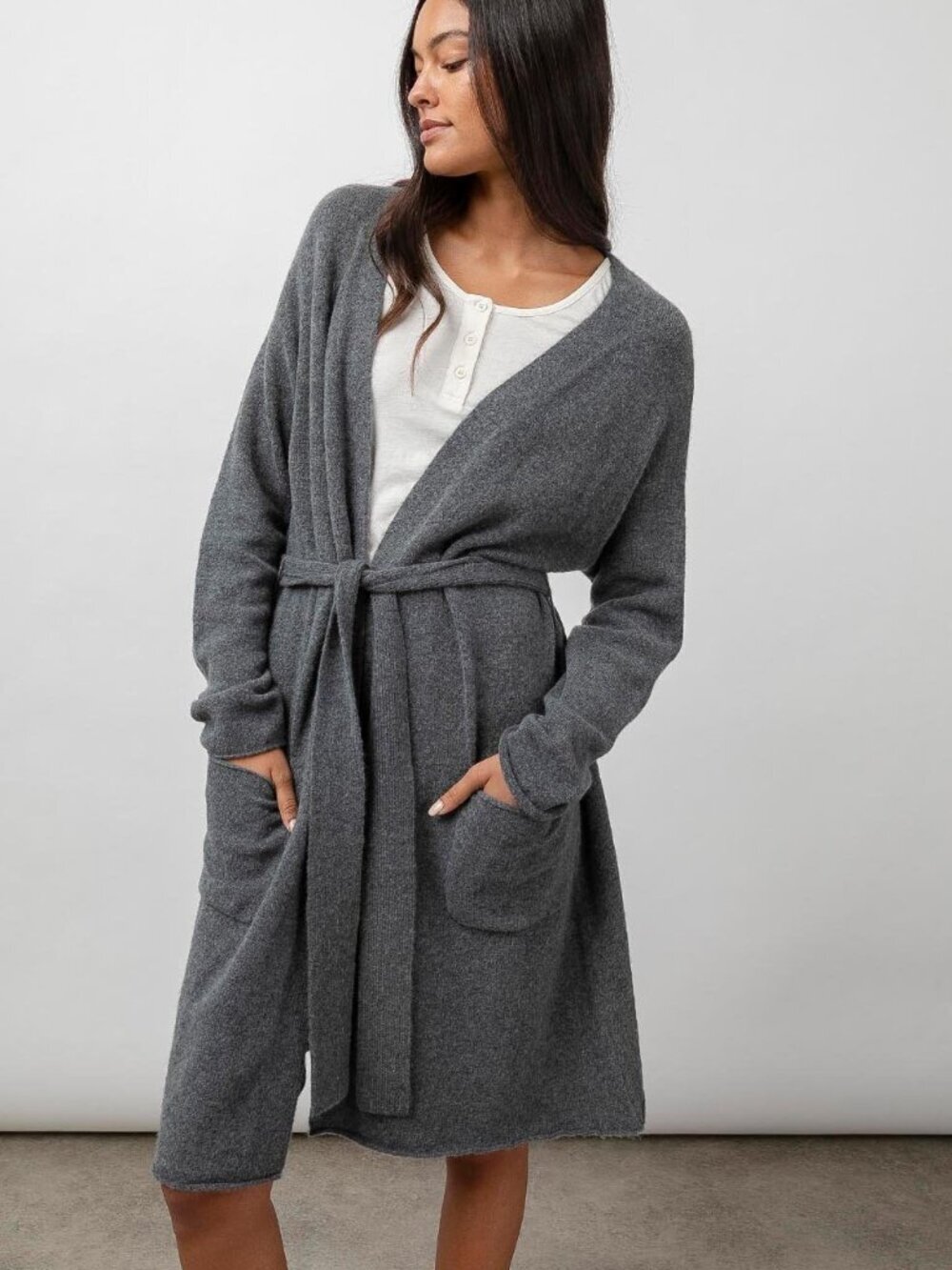Rails | Ansel Longline Cardigan Robe In Oatmeal - Picture 8 of 11